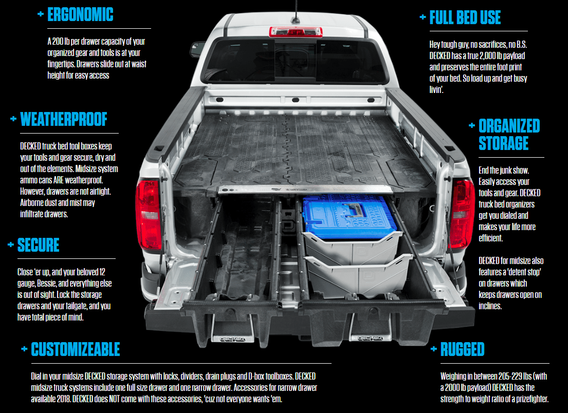DECKED Toyota (2005+) Truck Bed Drawer System